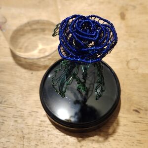 Hand crafted rose in case